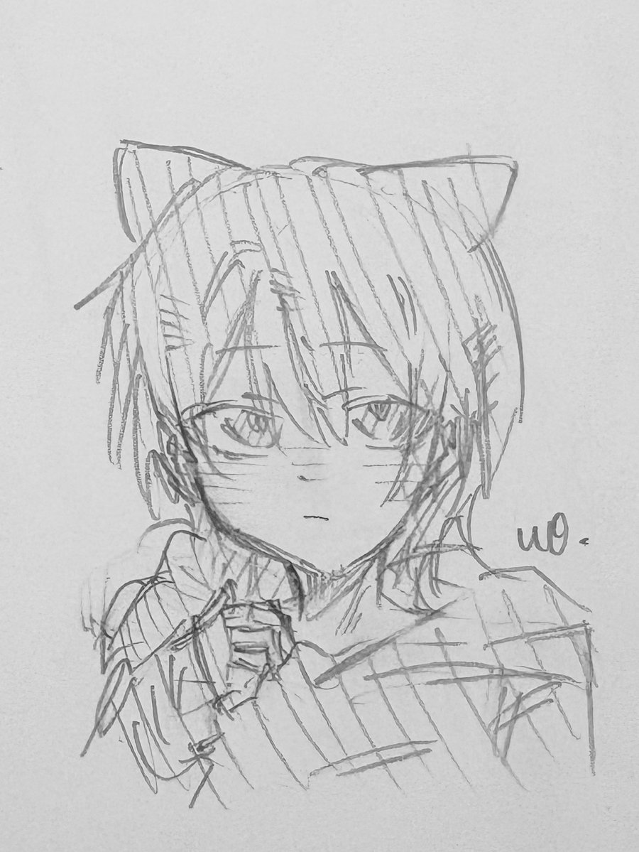 u0_subdayo's tweet photo. #創作 #OC
 
落書きーー
ちょっとアタリの描き方変えてみたけど手が分かんない！！ https://t.co/aXiJM05Bmj