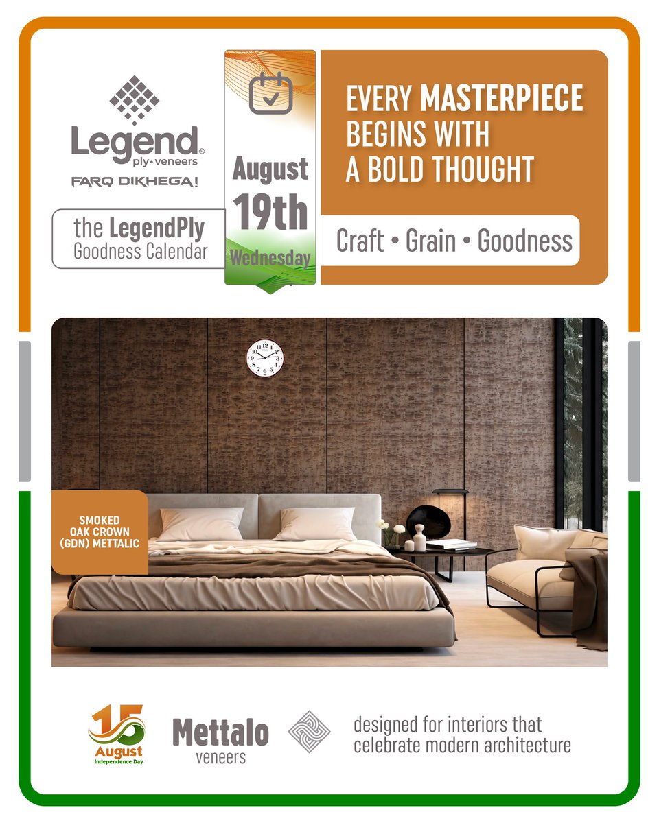 MarcoReidewv's tweet photo. Freedom Legacy Pride — Every masterpiece begins with a bold thought. The LegendPly Goodness Calendar — August 2026
Craft • Grain • Goodness

Legend Ply &amp; Veneers
The difference will show! For more information, call +91 86070 71515 or email https://t.co/0vOHweI0B2
