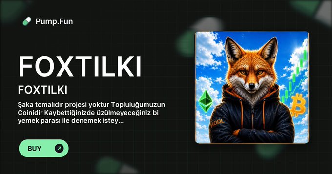 FOXTILKICOIN's tweet photo. Tilkiciler FOXTILKI Global Reklamlar Bugün Başlıyor 🏆🙌 solana:Ekiz8VKTMwuLubgnJJzu3wpfJmzn7uBuXNcZSm3Gpump $altcoins $memecoin bitcoin:native ethereum:native https://t.co/qpJlgWnbop