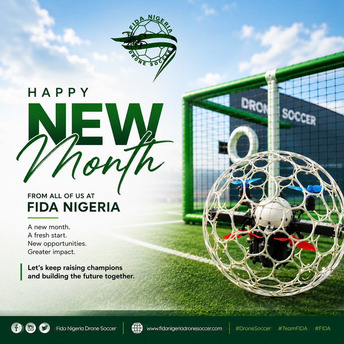dronesoccer_ng's tweet photo. September is on the pitch. ⚽
And you already know we’re taking it higher. ✨
Here’s to a month of new goals, fresh energy and bigger possibilities as we continue to Elevate the Pitch in the Sky.#fidanigeriadronesoccer #newmonth #dronesoccer https://t.co/BaIttTcdal