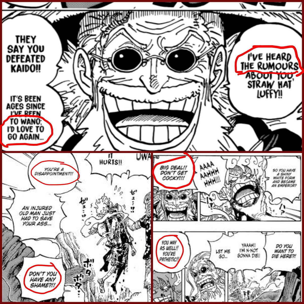 r_laughtale's tweet photo. Also Gaban overjoyed when heard luffy "beat kaido" BUT very disappointed when Luffy lost to IMU. Why??

As if Gaban ASSUMED Luffy should've done better. Unless, Kaido himself actually could?? https://t.co/SmYuzfB4iv