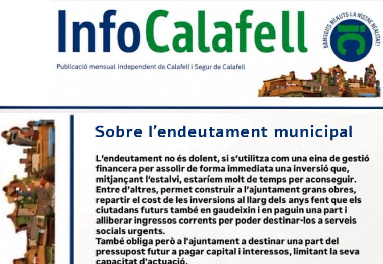 MovEsquerresCat's tweet photo. 🔉@CalafellMes: Sobre l'endeutament municipal
Una mala gestió econòmica dels recursos municipals pot fer que les lleis d’estabilitat pressupostària imposin límits estrictes que, si se superen, l’estat pot intervenir o tutelar les finances de l’ajuntament.
El cas de l’Ajuntament de Calafell és un exemple del que pot representar aquesta mala gestió.
Les amortitzacions anunciades en el darrer Ple de juliol, amb la intenció de baixar l’endeutament municipal, no han estat de cap manera voluntàries, sinó de forma forçada per les lleis esmentades, que requereixen a l’ajuntament eixugar una necessitat de finançament de gairebé 15M€.
#Calafell #MescatTerritori
➡️https://t.co/35DPTJZV0v