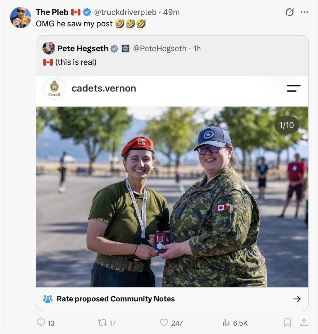 Bratt_world's tweet photo. These women are volunteer veterans working with kids, many who are high risk and benefit greatly from the discipline and structure of cadets. 

Many retired, disabled and stationed officers actually host and train cadets from 10-19 years old, sometimes even on base when the kids are older and training to apply for the CAF, RC  and RCAF 

These women deserve the utmost respect for giving back to youth.
