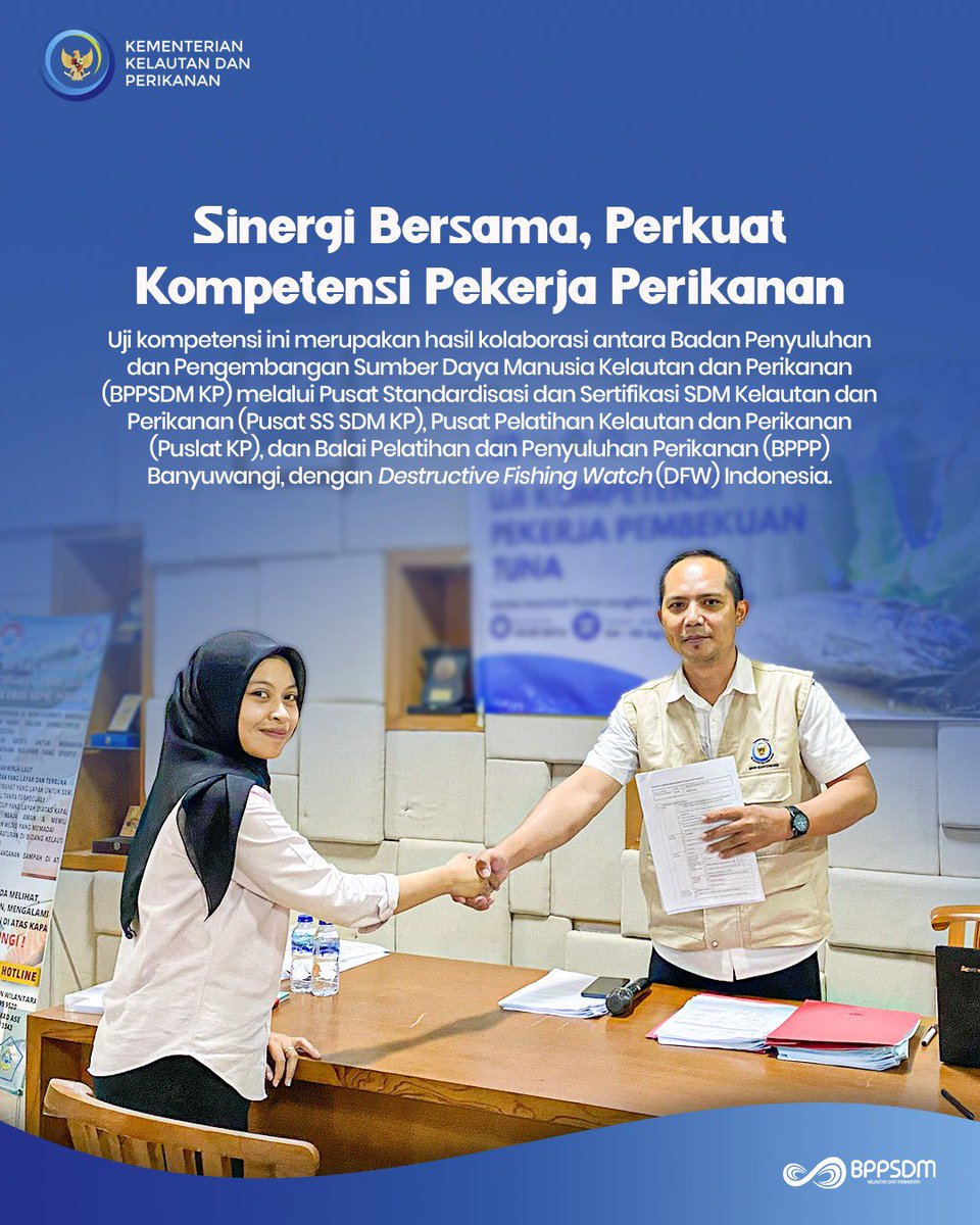 bppsdm_brpsdi's tweet photo. @kkpgoid @bppsdm_kp Dengan kompetensi yang terukur dan diakui, pekerja semakin siap menghasilkan produk perikanan berkualitas serta berkontribusi dalam memperkuat daya saing industri tuna Indonesia

#KKPGOID #SaktiWahyuTrenggono #SDMKP #SertifikasiKP #PelatihanKP https://t.co/jTX09PBt3n