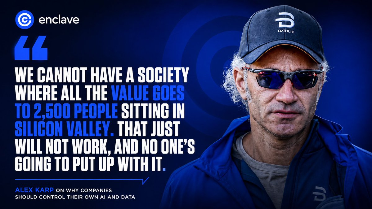 PrivateEnclave's tweet photo. Companies keep treating public AI like a private tool. It isn't. 

Big AI doesn't need to steal your data. You hand it over every time you hit send.

Enclave runs private AI for enterprises, on hardware we own. Nothing leaves. Nothing is readable, even by us. https://t.co/zpSVEpScAF