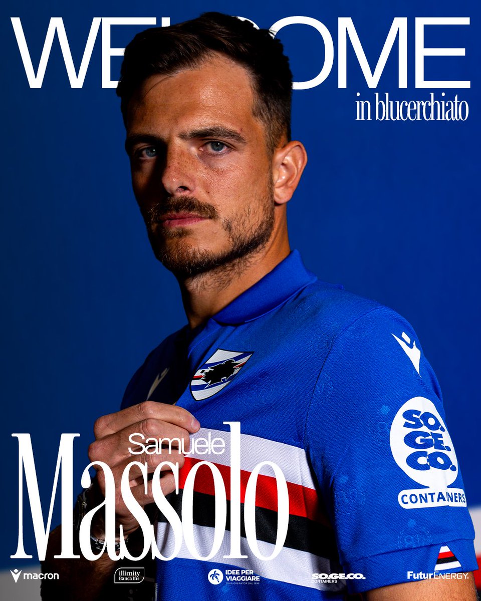 sampdoria's tweet photo. 𝗕𝗘𝗡𝗩𝗘𝗡𝗨𝗧𝗢 𝗦𝗔𝗠𝗨𝗘𝗟𝗘 💙

#ForzaDoria 🔵⚪🔴⚫⚪🔵 https://t.co/LZuJIgORo7