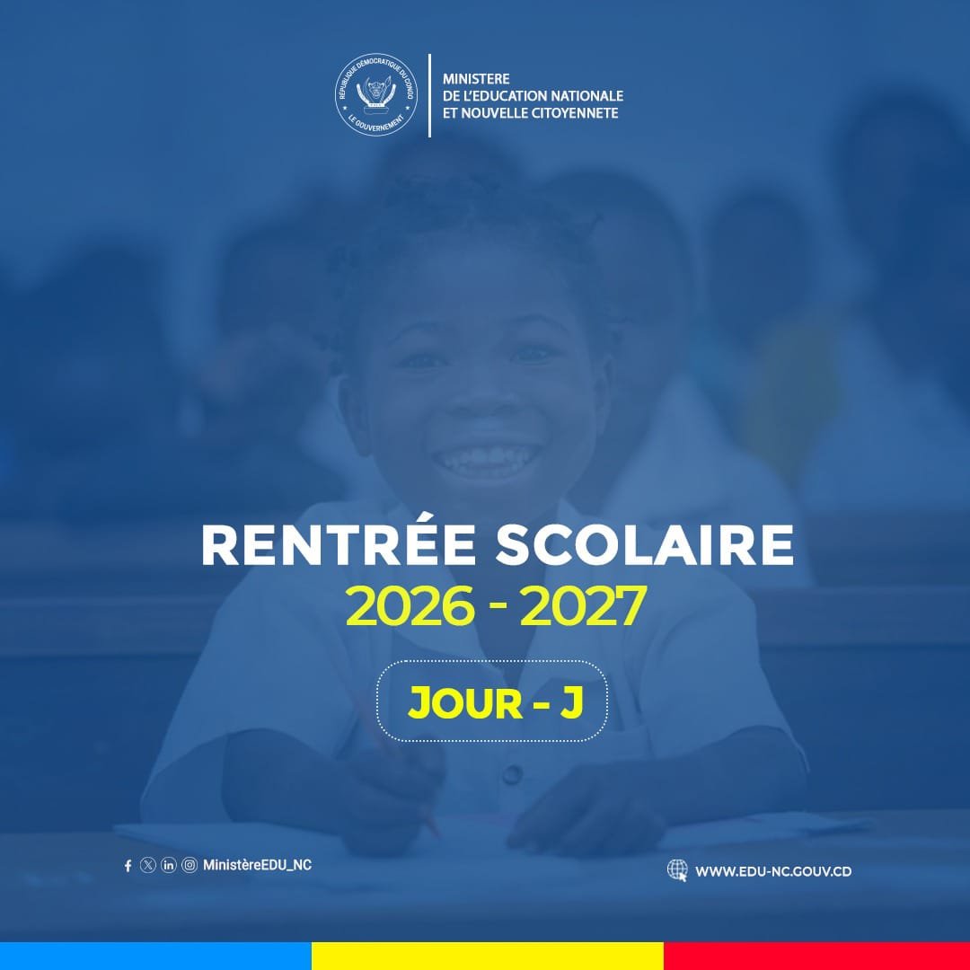 rteduc_infos's tweet photo. 🇨🇩#Rentrée #scolaire en RDC : malgré l'épidémie d'Ebola touchant 5 provinces, les cours reprennent ce 1er septembre.
​La ministre Raïssa Malu renforce les mesures sanitaires et l'enseignement à distance si besoin pour assurer la continuité des cours.
​#RDC #Ebola #RentréeScolaire https://t.co/czGfLHfs8l