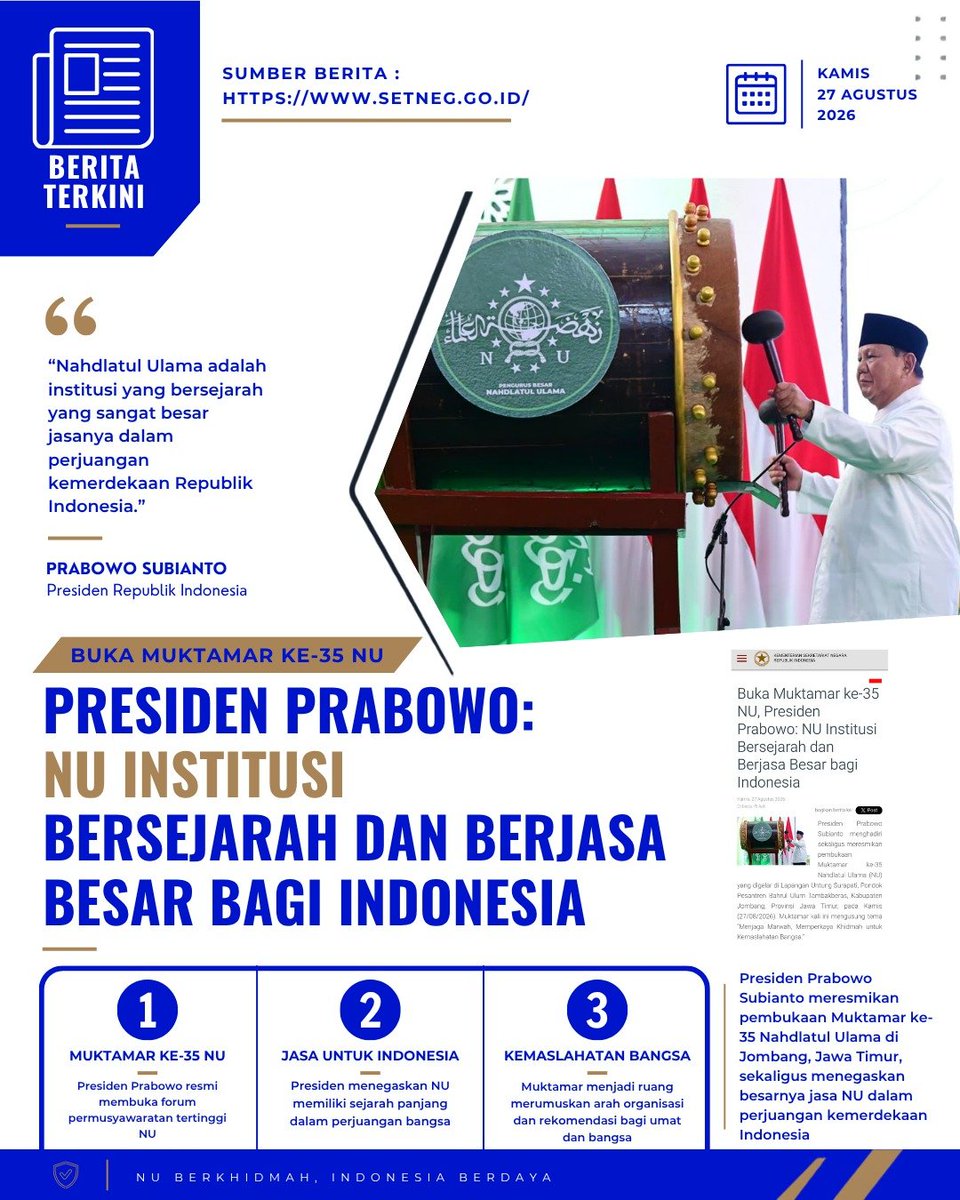 TisyaHaura's tweet photo. Dari pelajar hingga lansia, dari para petani hingga para nelayan, setiap orang memiliki hak atas kemaslahatan yang adil dan merata di tanah air Indonesia.
Utamakan Kemaslahatan Bangsa https://t.co/NmV3KqkNju