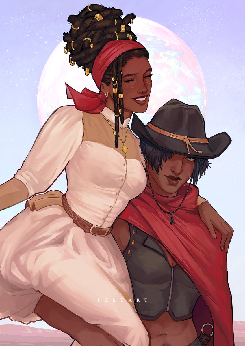 feluart's tweet photo. Melvika for my western lesbian au 🌈 https://t.co/956A9amJMN