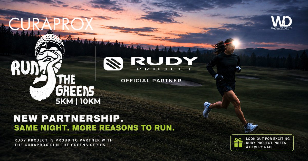 PalmaRoseby6's tweet photo. New partner alert! We’re thrilled to welcome Rudy Project SA to the CURAPROX Run the Greens Series, bringing prizes for young runners, exciting giveaways, and a R750 voucher for every participant. Race 2: 24 September at Kyalami Country Club. 5KM https://t.co/9pC5iPPiSb