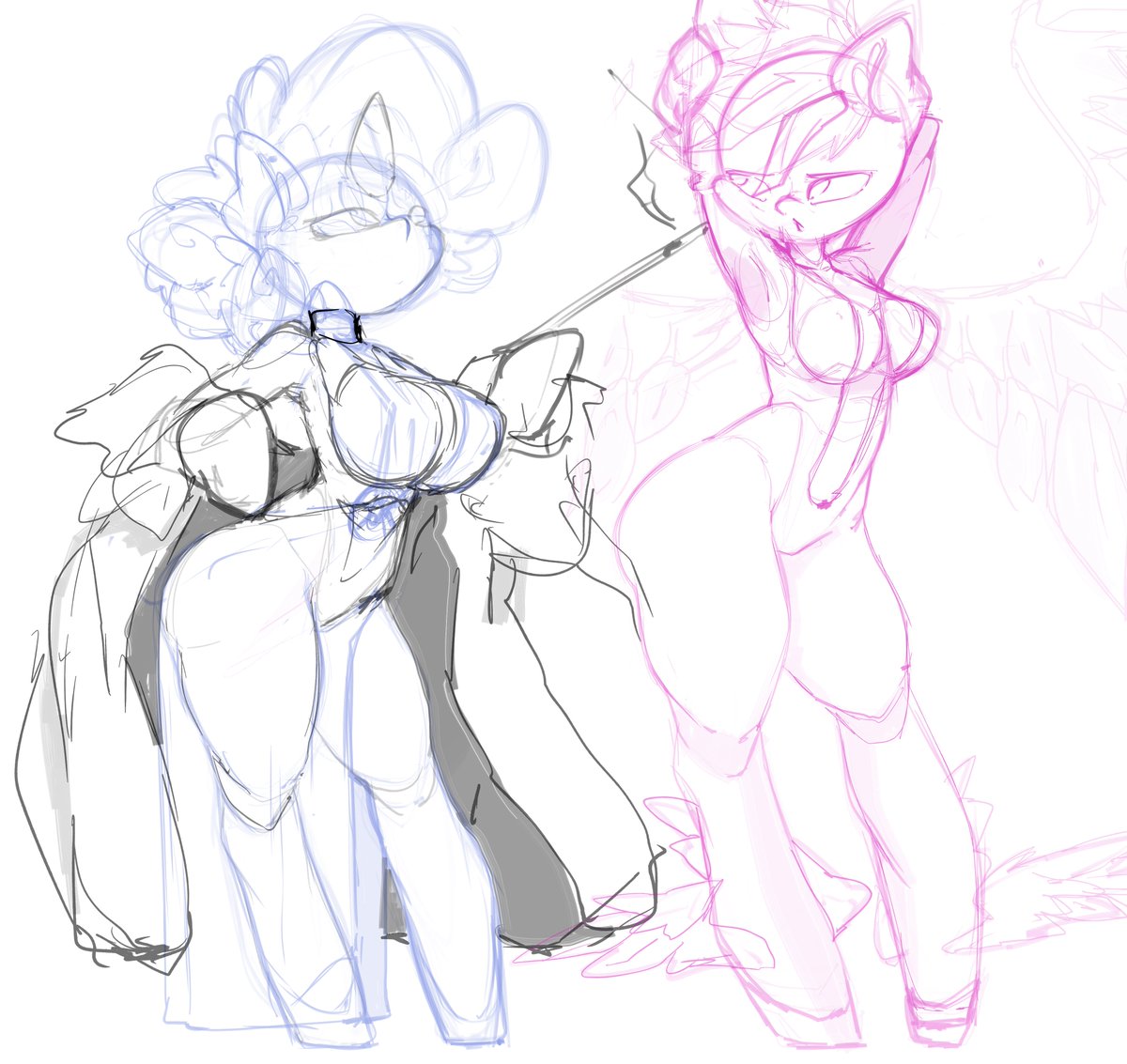 AHEKAO_KALL's tweet photo. OC Sketchs - Linda &amp; Otis https://t.co/V3G60VxkXv