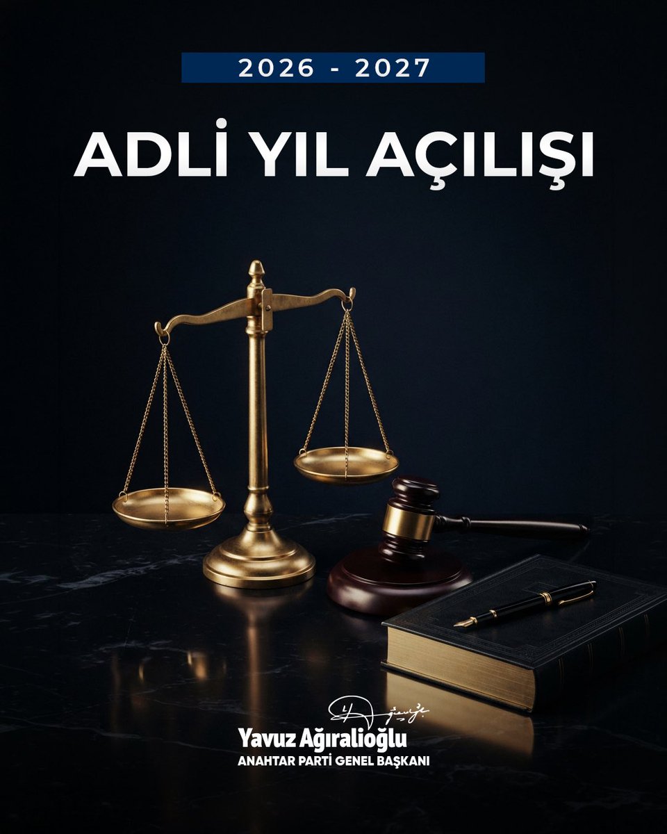 yavuzagiraliog's tweet photo. Devleti yaşatan adalettir; adaletin teminatı ise hukukun üstünlüğüdür...

Yeni adli yıldan da beklentimiz makamın, mevkinin, gücün değil hukukun üstün olduğu; vatandaşın hakkına güvenle ulaşabildiği bir Türkiye’dir. Adalet teşkilatımıza başarılar diliyor, yeni adli yılın milletimize huzur ve güven getirmesini temenni ediyorum.