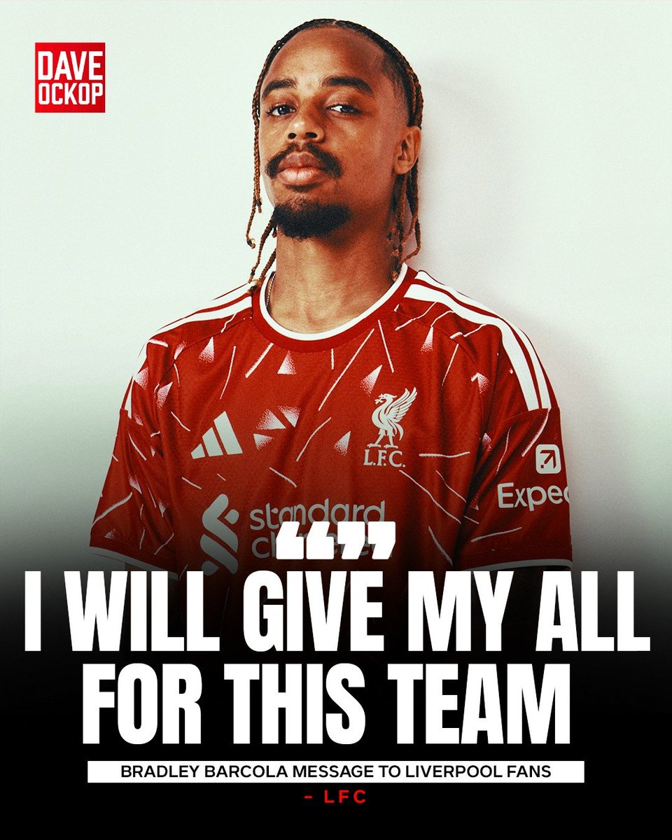 DaveOCKOP's tweet photo. Bradley Barcola's message to the Liverpool fans:

"I will give my all for this team and thank you for accepting me in such a big club, for supporting us. I hope I will make them proud." (LFC) https://t.co/qN0XQb09Gx