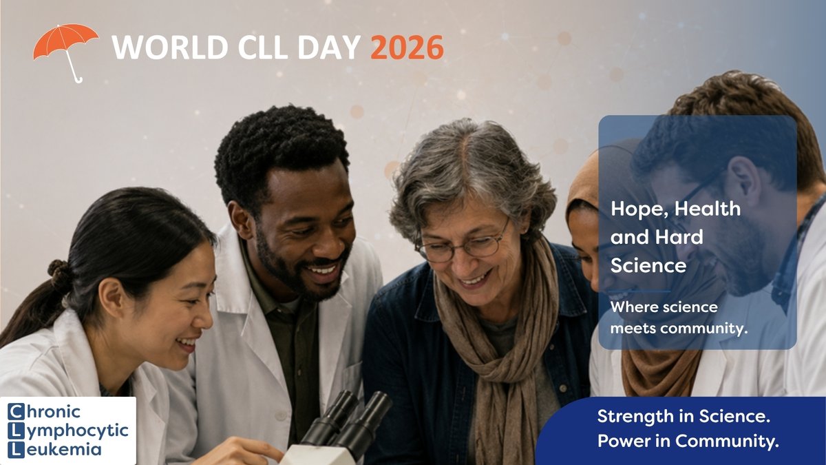CLLAdvocates's tweet photo. Today is World CLL Day! π Science drives progress, creating hope and new treatments. Join the #WCLLD26 campaign: https://t.co/2gbyZjdN5d #CLL #HopeHealthScience #StrengthInScience #PowerInCommunity https://t.co/aPnecGJPA4