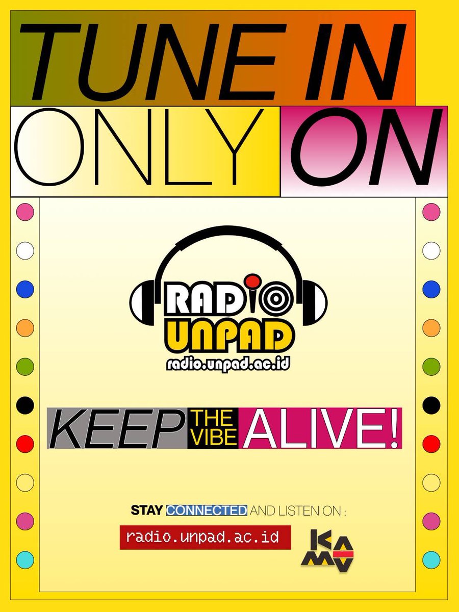 RadioUnpad's tweet photo. ———
Official Line: @radiounpad (use @)
Partnership & Media Partner: radio@unpad.ac.id
Instagram, Tiktok, Twitter: @radiounpad
Website: https://t.co/qz2DQ9RHX1
#RadioUnpad
#Sivitas
#MediaPartner https://t.co/X9XcLXt8Lg