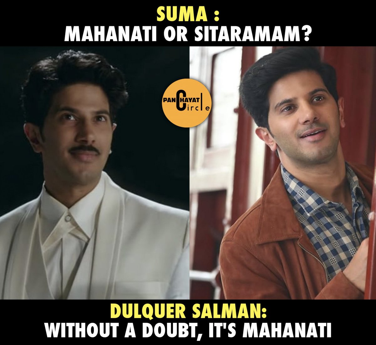 PanchayatCircle's tweet photo. #DulquerSalman chooses #Mahanati over #SitaRamam
#Panchayatcircle https://t.co/3b5ibFXQH9