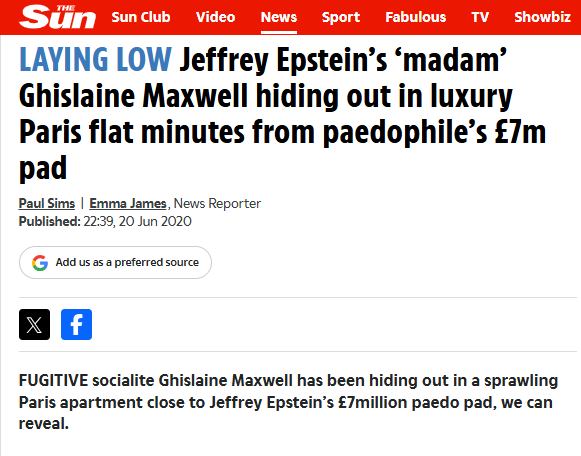 XavierPoussard's tweet photo. Cher @RepThomasMassie, il y a trois ressortissants français dans la liste que vous venez de donner. Or non seulement les autorités françaises ne font rien - Emmanuel Macron a déclaré que l'affaire Epstein n'est pas une affaire française -, mais deux des trois individus cités ont déjà été retrouvés morts en France.

Par ailleurs, Jeffrey Epstein revenait de Paris quand il a été arrêté aux États-Unis. Séjournait-il en France parce qu'il se savait protégé par les autorités françaises ?

Aussi, Ghislaine Maxwell, également ressortissante française, avait effectué sa cavale en France, comme l'avait à l'époque établi @TheSun.

En 2019, l'intendant d'Epstein à Paris avait déclaré à @franceinfo avoir croisé plusieurs ministres en exercice - donc sous le gouvernement d'Emmanuel Macron - au domicile parisien de Jeffrey Epstein, avenue Foch.

Pourriez-vous nous en dire plus sur les implications de personnalités françaises et sur les protections dont a bénéficié Jeffrey Epstein dans notre pays ?