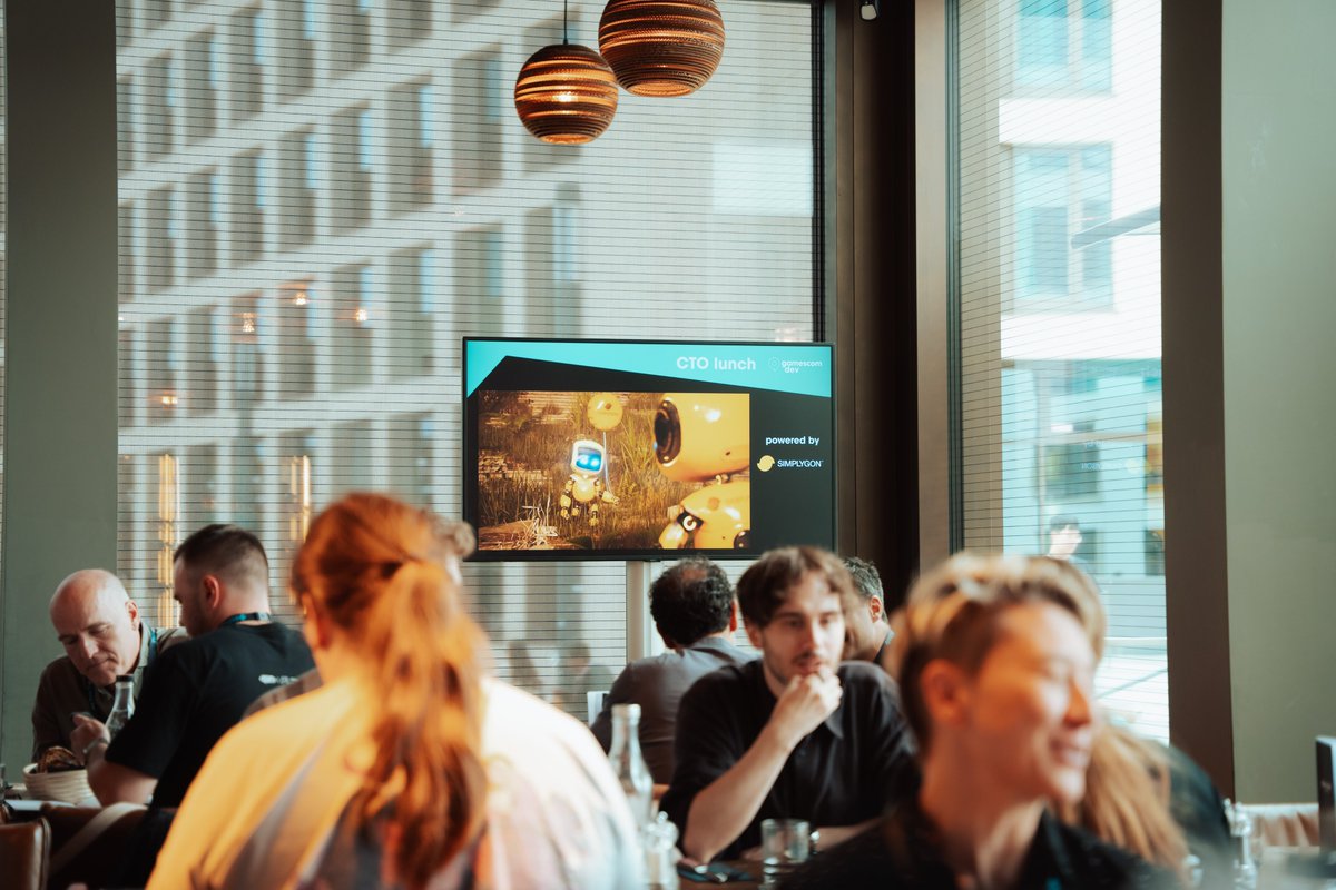 simplygon's tweet photo. A big thank you to everyone who joined us for the #gamescom dev CTO Lunch in Cologne!

It was fantastic to bring together CTOs and technical leaders from across the games industry for open conversations, shared experiences, and new connections. https://t.co/QJJaJfySkp
