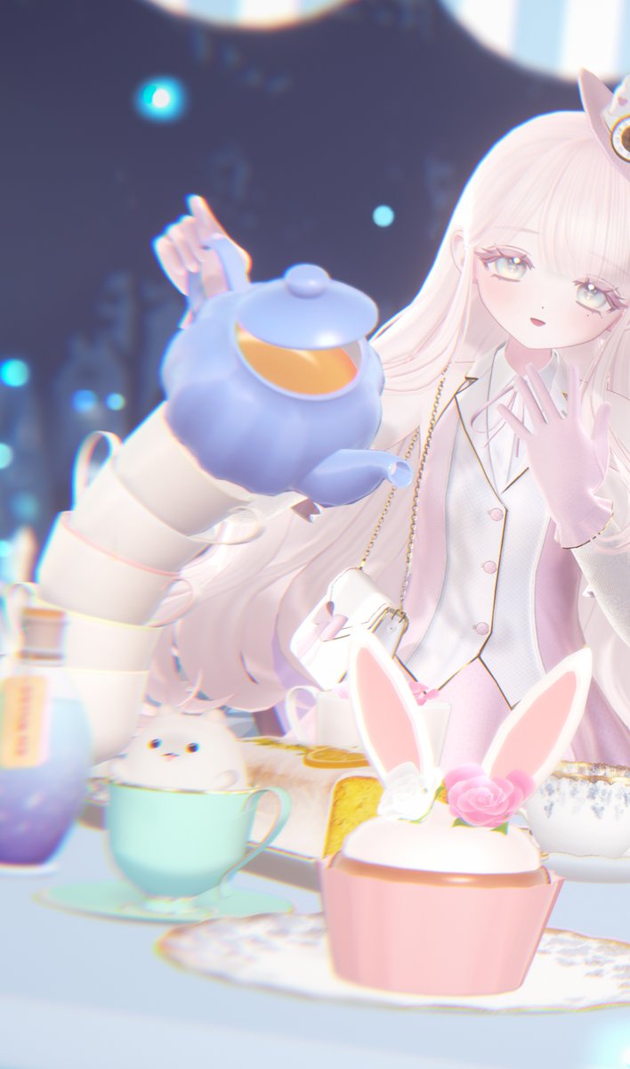 macaron_vr's tweet photo. ふしぎなお茶会へようこそ🐇🎩
#MAPLE_LEAF_VRC #てんぱすおおもり #HARUNOPUPU https://t.co/VmlzVg4wLJ