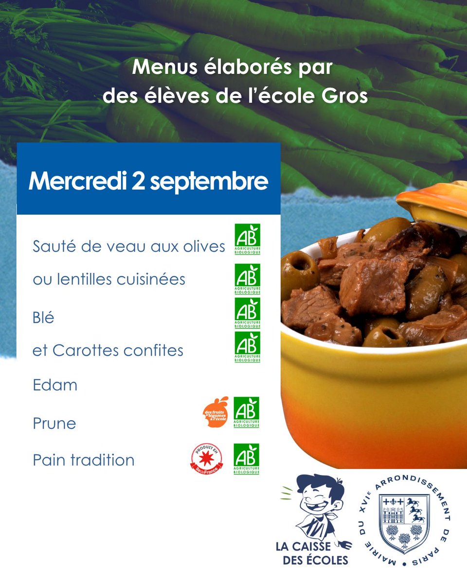 CDEdu16's tweet photo. ✅️Une #CantineParticipative : à l’initiative de @Jeremy_Redler et de @samiabadat dans le #16eme, les enfants élaborent les menus de la cantine avec notre diététicienne pour garantir plaisir gustatif et équilibre alimentaire. #Paris16 #RestaurationScolaire #MieuxManger #Cantine https://t.co/UuD50gWpXw
