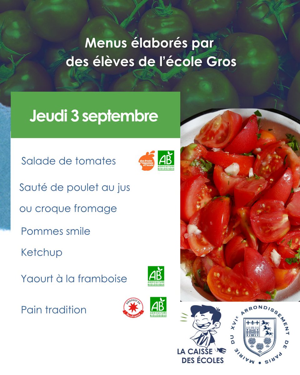 CDEdu16's tweet photo. ✅️Une #CantineParticipative : à l’initiative de @Jeremy_Redler et de @samiabadat dans le #16eme, les enfants élaborent les menus de la cantine avec notre diététicienne pour garantir plaisir gustatif et équilibre alimentaire. #Paris16 #RestaurationScolaire #MieuxManger #Cantine https://t.co/UuD50gWpXw