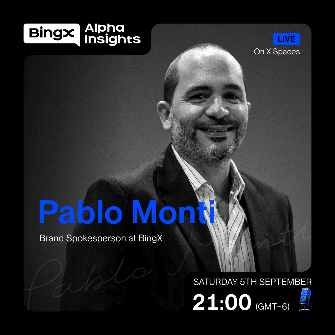BingXOfficial's tweet photo. 📣 BingX Alpha Insight brings together top crypto voices to uncover trends, share perspectives, and explore what’s next!

Next up: @TradingLatino × @PabloMMonti × @BingXLatino

Real insights. Real conversations. New alpha.

📅 Sep 5 | 21:00 (UTC-6)
🎙️ @XSpaces