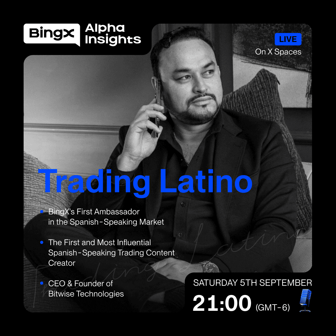 BingXOfficial's tweet photo. 📣 BingX Alpha Insight brings together top crypto voices to uncover trends, share perspectives, and explore what’s next!

Next up: @TradingLatino × @PabloMMonti × @BingXLatino

Real insights. Real conversations. New alpha.

📅 Sep 5 | 21:00 (UTC-6)
🎙️ @XSpaces
