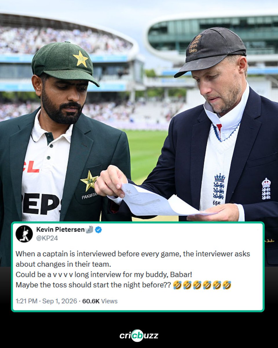 cricbuzz's tweet photo. KP's got the jokes 😅 https://t.co/m6LHohcpPH