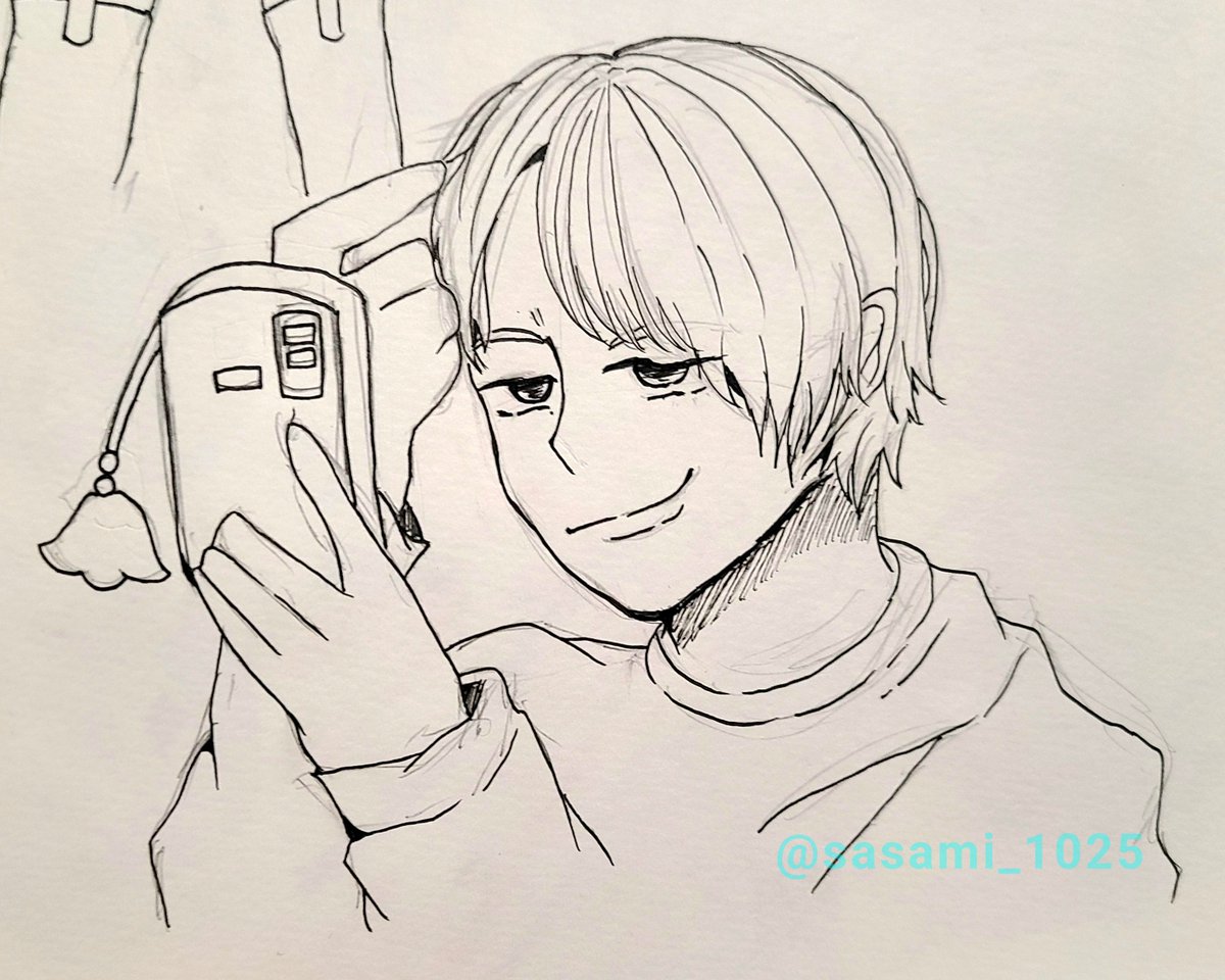 sasami_1025's tweet photo. 🏴さん(模写) https://t.co/rWTCgq5lWR