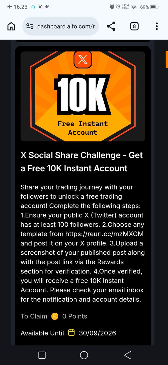 NyiarG's tweet photo. Just joined @AifoFunding’s $10K Account 👀

Got a $10K account to put my strategy to the test. Let’s see how this goes. 📈

#PropFirm #Trading #FundedTrader #AIFO https://t.co/y6dUncuogE