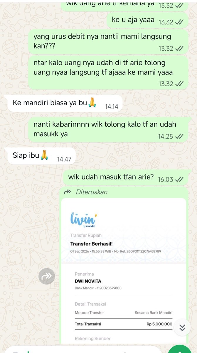 lamksjan's tweet photo. thankyou arie🪻

akhirnya selesai jg drama nyari calon laki sekaligus pengganti si arief itu

selesai jg drama duit untuk debit tai itu

dan kito liat ditanggal 5 agek bakal ado lagi dk drama dk direstui mami arie untuk nikah di bulan 2 agek, jgn sampe  kejadian ck jeremy kemaren https://t.co/W7EFKKahoD