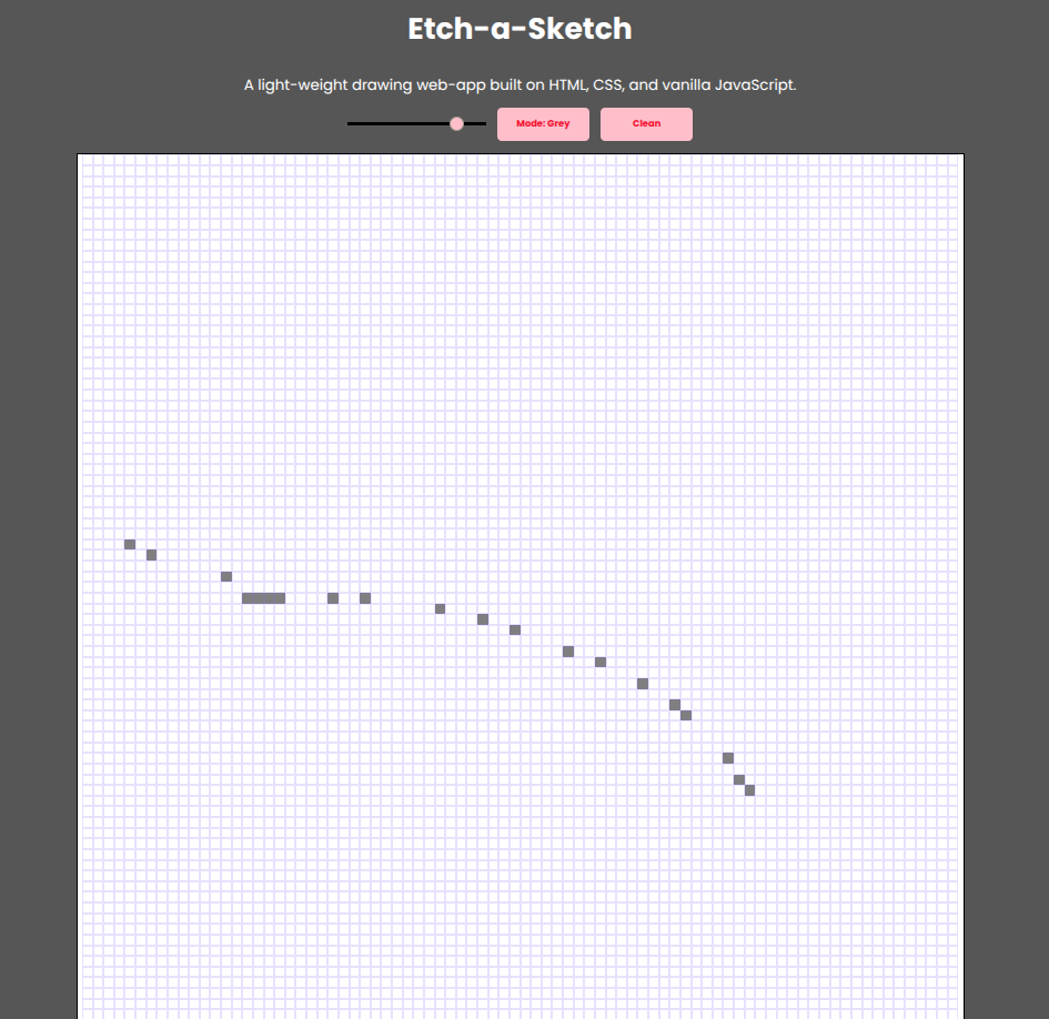 fj123098's tweet photo. Other project: Etch-a-Sketch

A light-weight drawing web-app built on HTML, CSS, and vanilla JavaScript.

🔗- https://t.co/eKrtum800P https://t.co/D6s0jzC7B5
