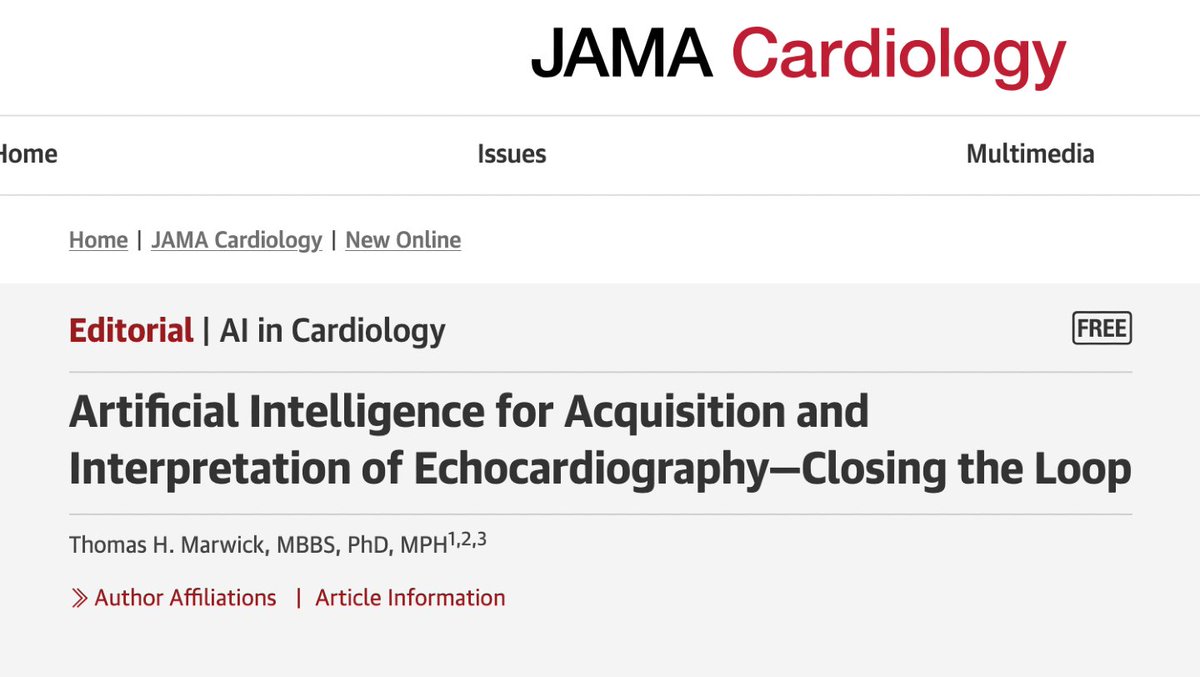 SEMERGENap's tweet photo. #IA Artificial Intelligence for Acquisition and Interpretation of Echocardiography—Closing the Loop
https://t.co/JEw3vvNyZ7 en @JAMACardio 
#IASalud #ecocardiografía #Inteligenciaartificial https://t.co/YM47meMvte