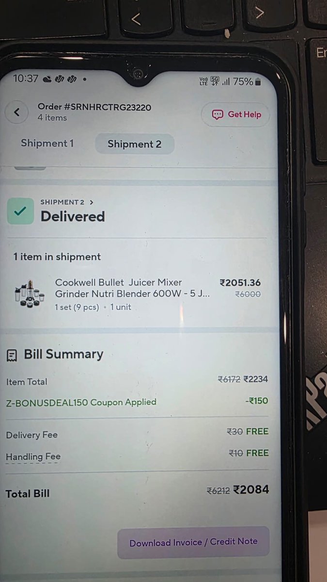 JJM199924's tweet photo. @zeptocares the product i order is not working 

Order Details
Order ID
#SRNHRCTRG23220
Order Placed at
31 Aug 2026, 11:39 AM
Shipment 1 Arrived at
31 Aug 2026, 12:13 PM
Shipment 2 Arrived at
31 Aug 2026, 12:13 PM https://t.co/2G19MPYXOE