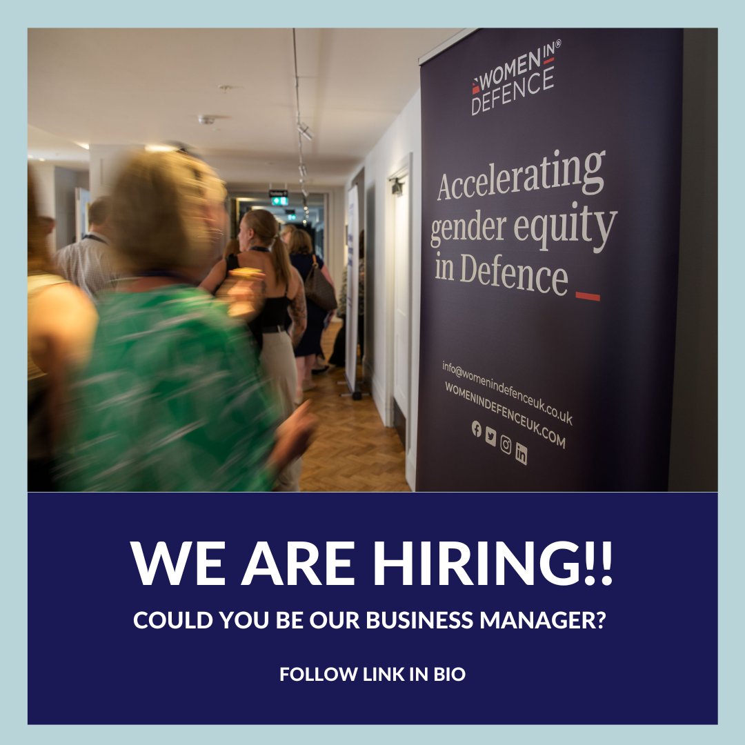 womenindefence's tweet photo. We are looking for a part-time Business Manager to join our team. This is a fantastic opportunity to be at the centre of the organisation, working closely with colleagues and stakeholders to support a mission that creates meaningful impact! #DeedsNotWords LINK IN BIO https://t.co/QI41FpiI5G