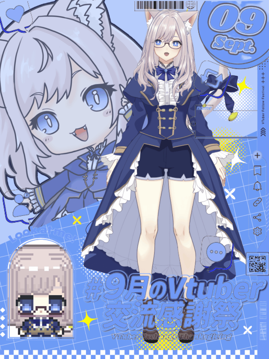 Ojokko329's tweet photo. \\#9月のVTuber交流感謝祭//

見つけれくれてありがとうにゃ！！！

💙世界中の猫が大大大好き🐈
🤍ゲーム＆お喋り大大大好き🎮
💙お酒大大大好き🍻
🤍目標登録者１０００人🎀

そんな私も9月は周年祭！！！
皆の事待ってるにゃ～🎵 https://t.co/5dwXwCWKER