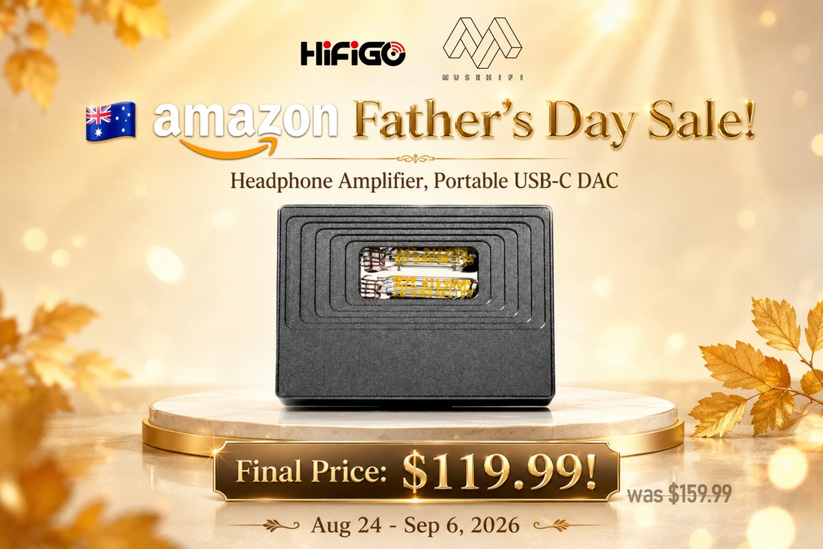 HiFiGoAudio's tweet photo. 🔥Tube glow, warm flow! @MUSE_HiFi_   M3 Ultra brings that smooth, cozy tube sound to you. 🎧
🎶Rich, relaxed, and full of character, it’s an easy upgrade for everyday music time. 💙
🛒Catch the Father’s Day deal on Amazon Australia while it lasts! 👇

🔗 https://t.co/5voKcD29yW
#HiFiGo #FathersDay #AmazonAustralia #MUSEHiFi #M3Ultra #TubeSound #DACAMP #HiFi #Audiophile #PortableAudio #GiftForDad