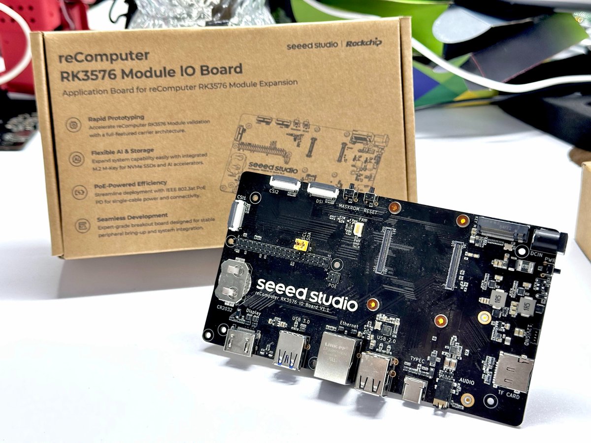 seeedstudio's tweet photo. π₯ #reComputer #Rockchip #RK3576 | LAUNCH THIS THURSDAY π
All-new reComputer RK3576 series is officially landing soon! Powerful edge AI platform with balanced performance & AI accelerator, perfect for edge computing, AIoT & intelligent vision projects π»β¨
Full lineup dropping this weekπ
β
reComputer RK3576 Dev Kit
βοΈ reComputer RK3576 Dev Kit with RK1820 AI Acceleration
β
reComputer RK3576 Module (8GB RAM/64GB eMMC)
βοΈ reComputer RK3576 Module (4GB RAM/32GB eMMC)
β
reComputer RK3576 IO Board
Complete specs & full dev ecosystem ready for your next AI deployment project! See you this Thursday!!!! π
π reComputer RK3576/RK3588 is IN STOCK: https://t.co/uiLv2IVrcl
#SeeedStudio #reComputerRK #Rockchip #reComputer #RK3576 #RK1820 #VisionAI #EdgeAI #AIoT #ComputerVision #reComputerAILab #AIDeployment #TheEasierPowerfulAIComputer #TheAIHardwarePartner