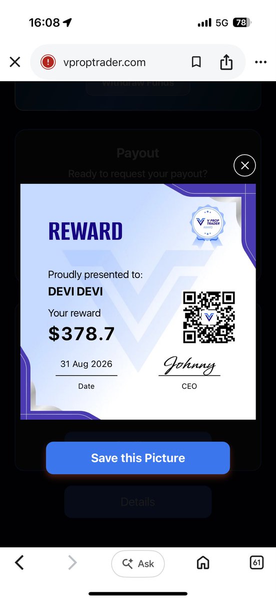 Devieivg's tweet photo. VProp is a good prop firm. I successfully received my payout, and the process was completed smoothly. The support team was helpful, and everything worked as expected.
If you’re looking for a prop firm, I recommend giving VProp a try 
Thanks so much Vprop firm 🥰🫶🏻@vproptrader https://t.co/mKbG7CevKa