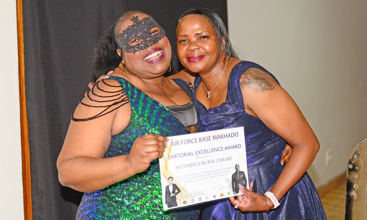 SANDF_ZA's tweet photo. As we close out Women’s Month, Air Force Base Makhado Celebrated Women’s Day in Masquerade, which was an evening of elegance and mystery for Women.

https://t.co/XwYoIfHiOD

🇿🇦#SANDF 
🇿🇦#SAAirForce 
✈️ #PerAsperaAdAstra 
🇿🇦#WomensMonth2026 https://t.co/nDOHOOzBIJ