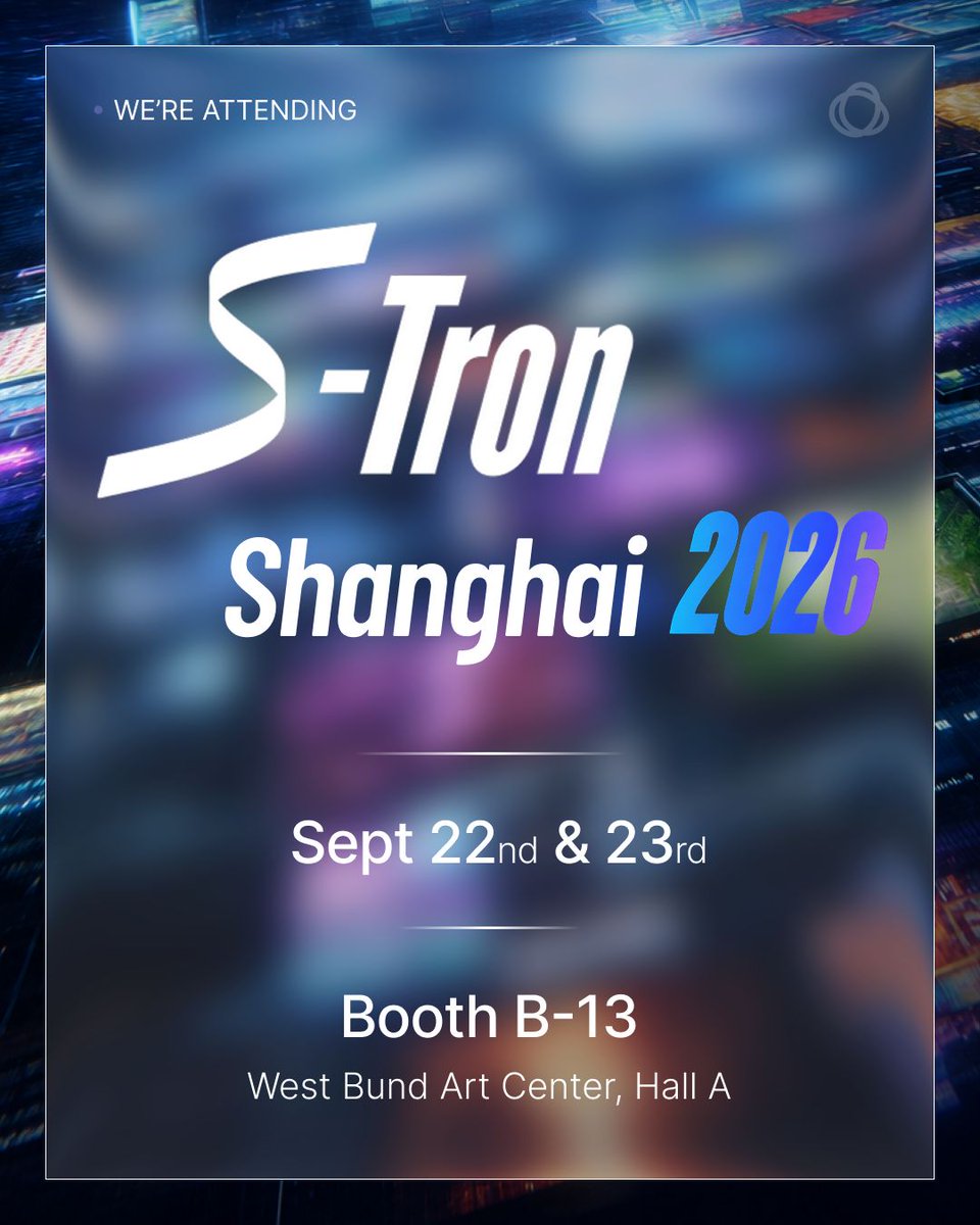 ekohe's tweet photo. We'll be there!
On Sptember 22nd &amp; 23rd, Ekohe will have a booth at S-Tron Shanghai 2026. 
S-Tron gathers thousands of startups, investors, and corporations across seven tech sectors, from health and life sciences to future mobility and advanced manufacturing. https://t.co/FCk14Kq64H