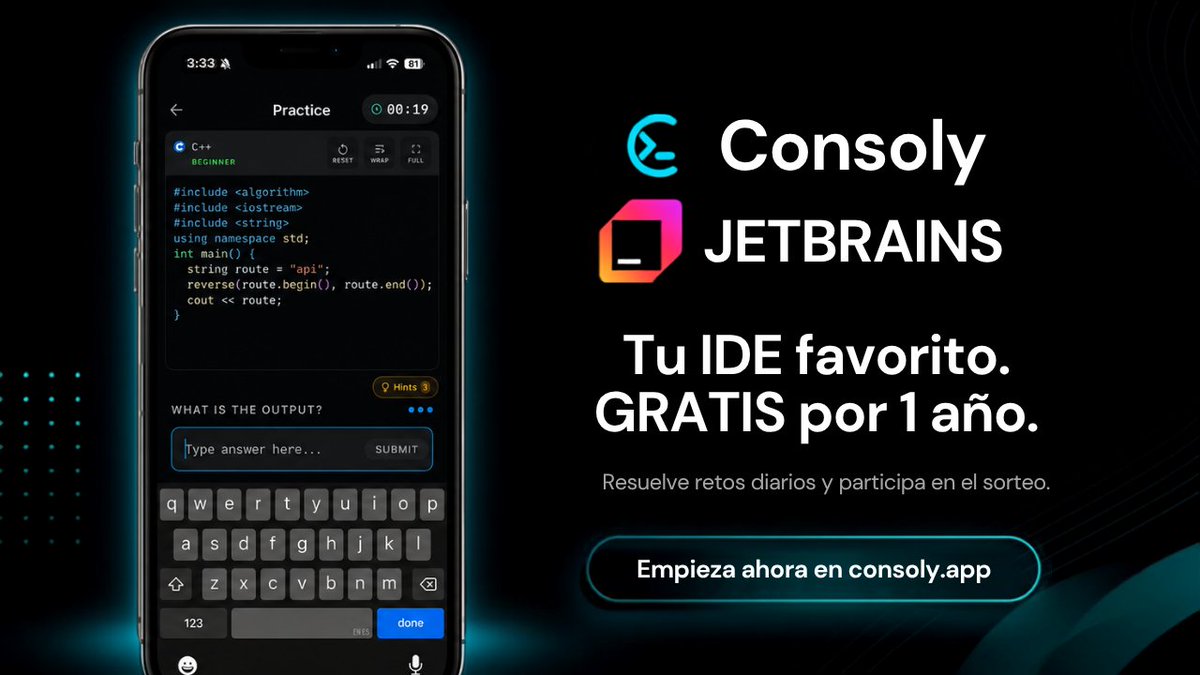 diegoveloper's tweet photo. Gente, les traigo novedades de Consoly, gracias a @jetbrains vamos a poder sortear licencias anuales.

Descarguen el App que pronto se habilita el concurso! https://t.co/CgTmixd1ii
