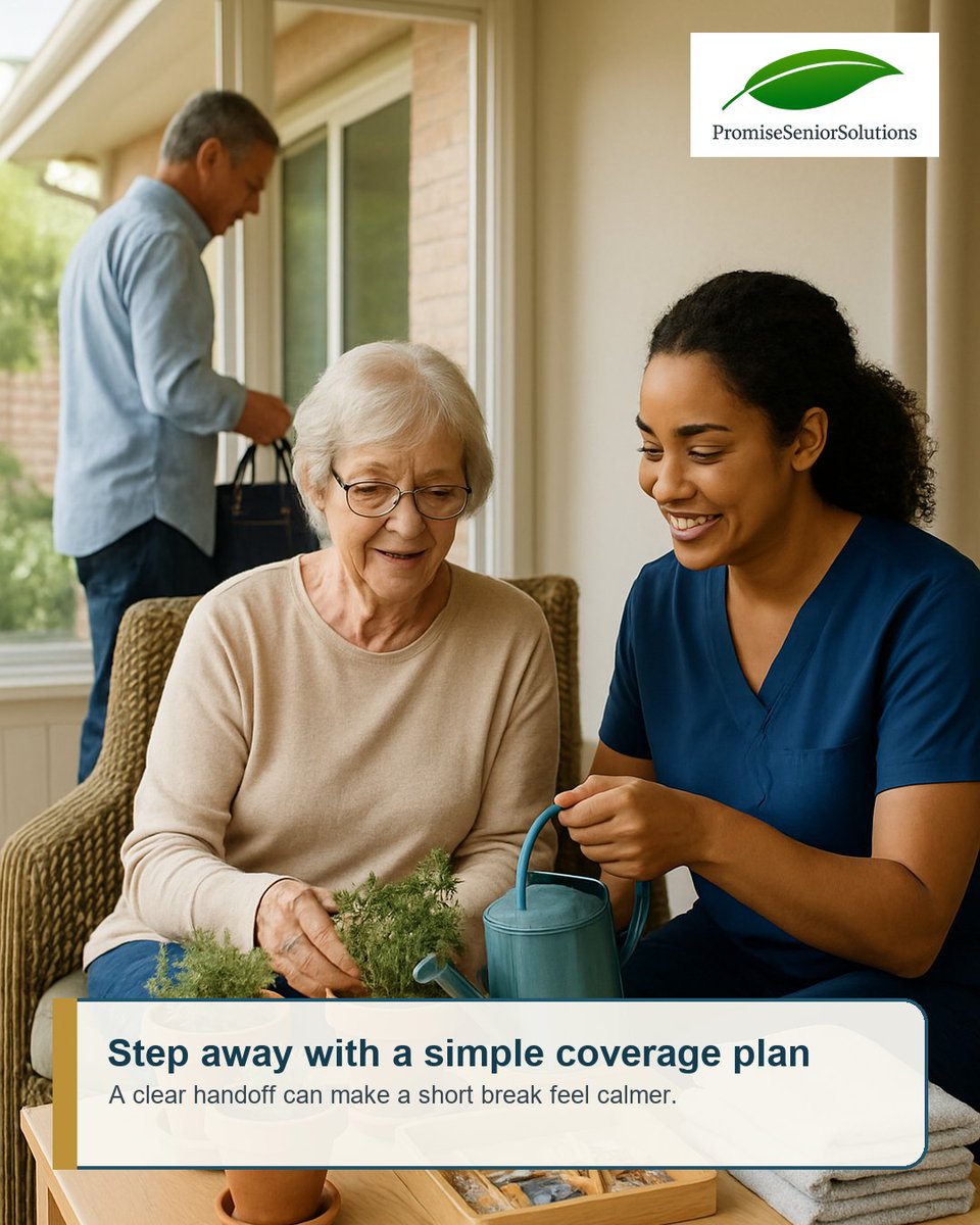 pss_cares's tweet photo. You do not have to disappear to get help.
A planned respite block can cover practical routine details while the family stays involved.
Promise Senior Solutions can talk through what support may fit. https://t.co/3w9dTLtTMe