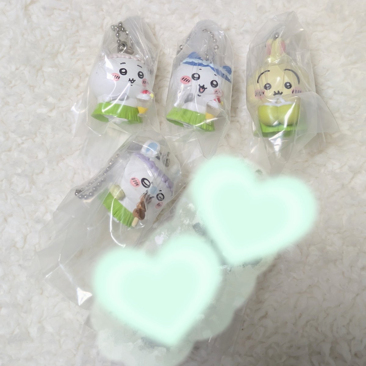 mitarashi0614's tweet photo. やっと見付けたー！！
ちいかわのたべものいっぱいマスコット！
今日たまたま近くの雑貨屋さん覗いたら置いてあった😭😭個数制限あったけど被り無しでうさぎとシークレット引けたのめちゃくちゃ嬉しい！！ https://t.co/2rjzD1tgqX