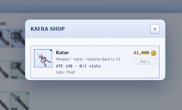PaulNasssa's tweet photo. Today I’m saving up to buy this Katar in @IdleROGame! ⚔️ It looks like a great upgrade for my Thief build, and I’m excited to see how much stronger my character will become after getting it. The grind continues! 🔥 #IdleRO https://t.co/OEjbEdM1fS