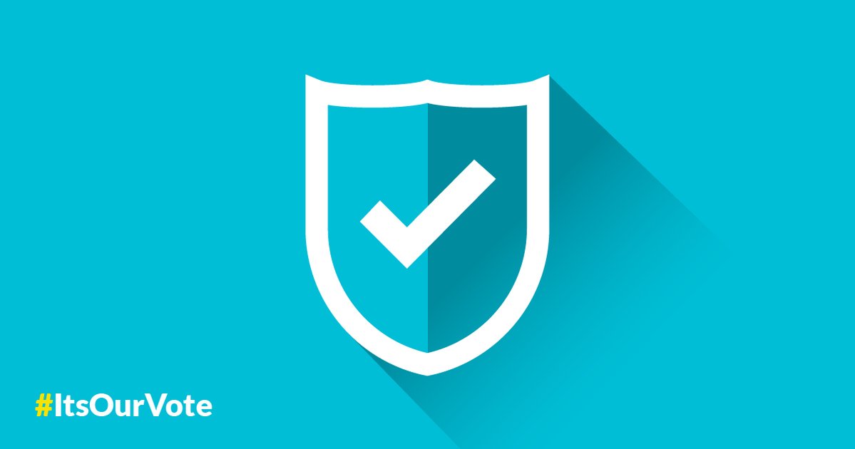 A shield with a check mark.