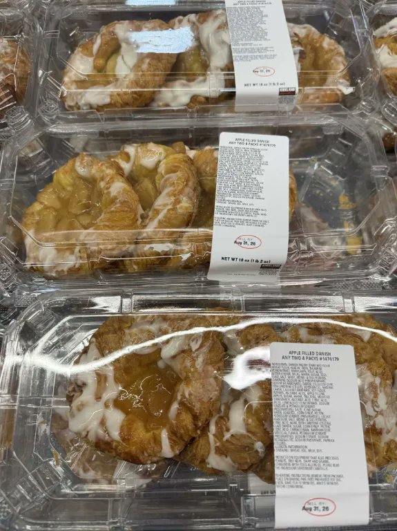 FatKidDeals's tweet photo. The Apple filled danish is back at Costco https://t.co/8gwXDFPdag