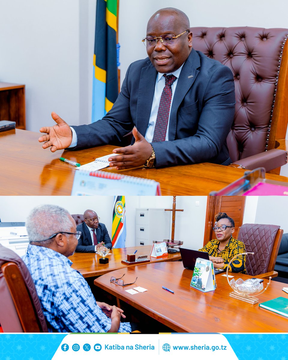 Sheria_Katiba's tweet photo. Waziri wa Katiba na Sheria, Mhe. Dkt. Juma Zuberi Homera, leo Septemba 1, 2026, amekutana na viongozi wa Taasisi ya Culture and Development East Africa, Bi. Ayeta Wangusa na Ndugu Madaraka Nyerere, ofisini kwake katika jengo la Tume ya Utumishi wa Mahakama,  jijini Dodoma. https://t.co/BAmOWYiYdb