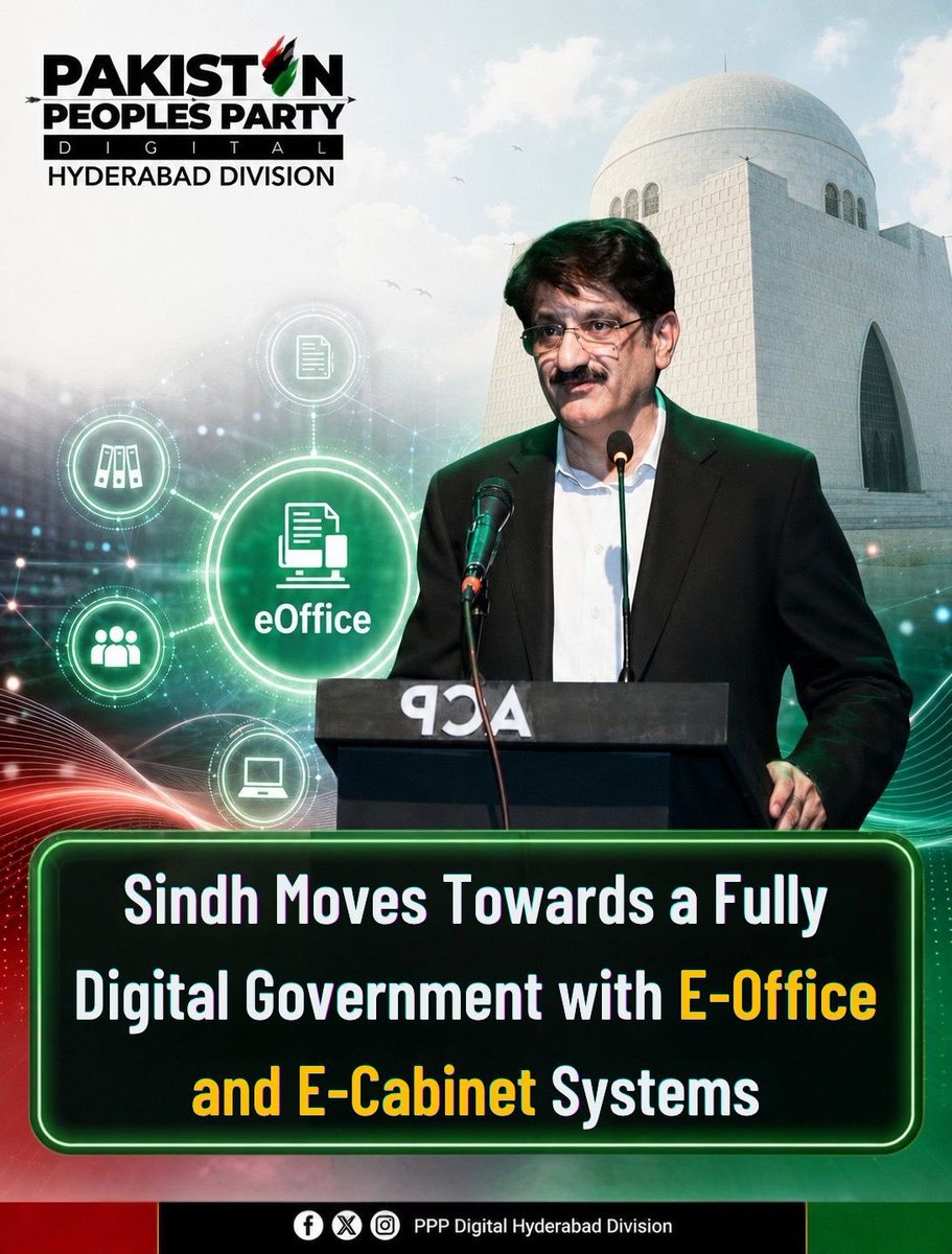 syednasirshah_0's tweet photo. Sindh has already 50+ E-Services and Now Sindh Govt has decided to Fully Implement Digital Governance with E-Office and E-Cabinet System. #Digitisation #Transparency #Eservices https://t.co/5tWYFfOZWE