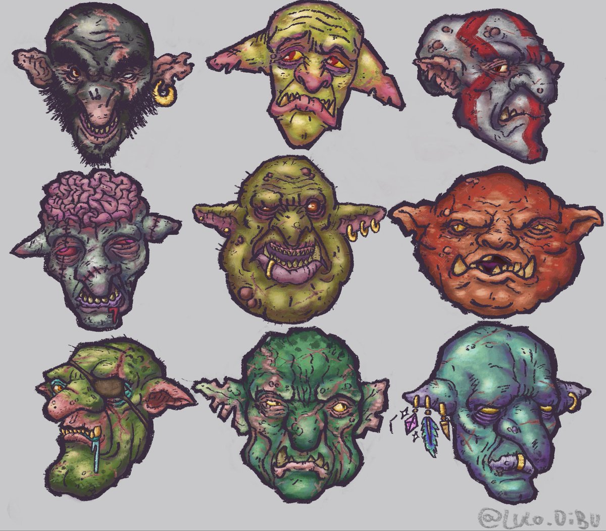 luloldibu's tweet photo. GOBLIN/TROLLS!!!! Pt. 1

Aqui tienen unas cabezas de golins q hice como ejercicio jeje espero q les guste

#goblin #troll #art #warhammer https://t.co/K8fGbsIUZI
